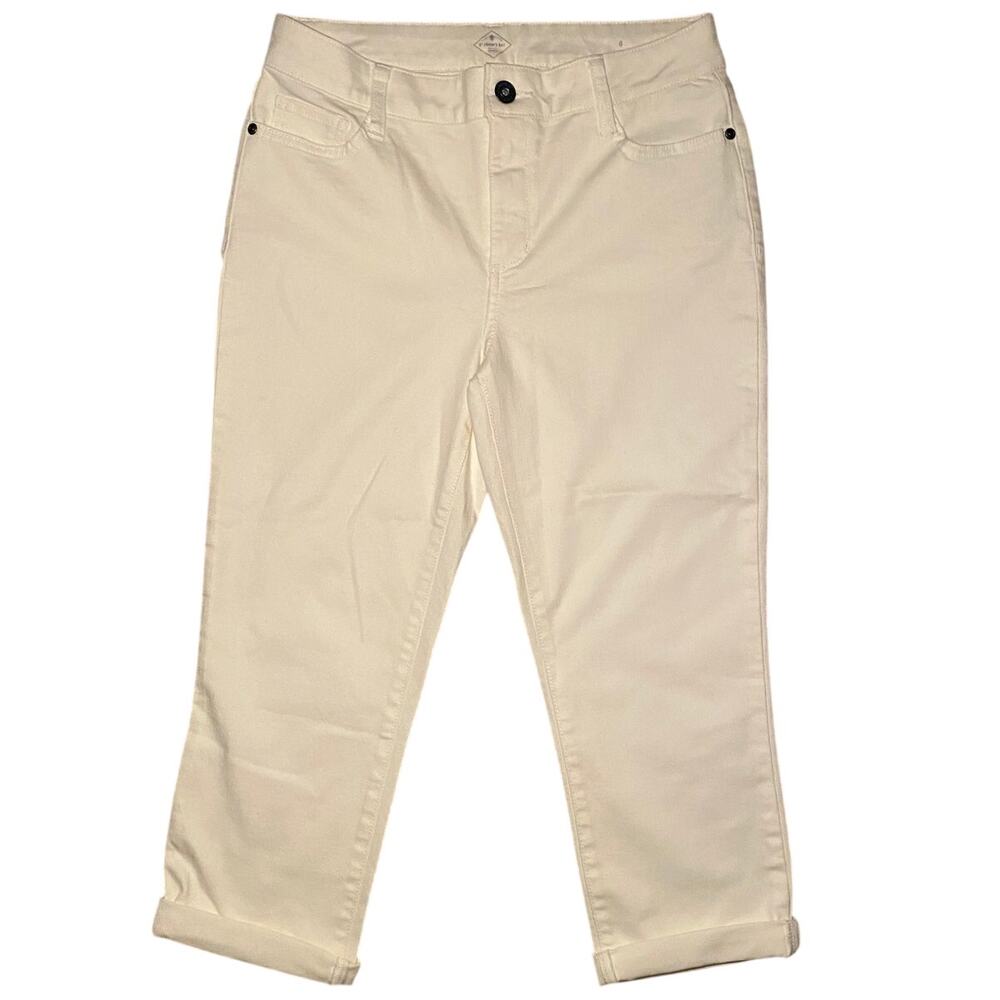 White Cuffed Capri Pants - St. John's Bay -  Size 6
